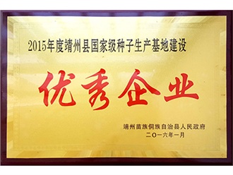 國家級（jí）種子生產基地（dì）建（jiàn）設優秀（xiù）企（qǐ）業